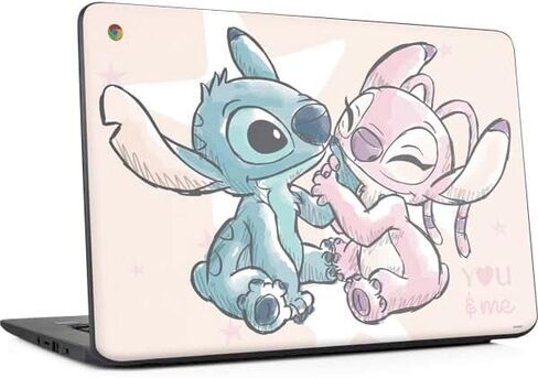 Skinit Decal Laptop Skin Compatible with Chromebook 14 G5 - Officially Licensed Disney Lilo and Stitch Close Design in Kuwait
