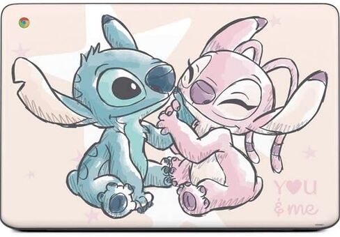 Skinit Decal Laptop Skin Compatible with Chromebook 14 G5 - Officially Licensed Disney Lilo and Stitch Close Design in Kuwait