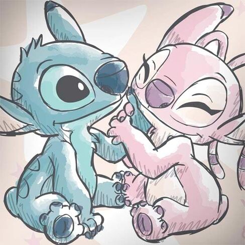 Skinit Decal Laptop Skin Compatible with Chromebook 14 G5 - Officially Licensed Disney Lilo and Stitch Close Design in Kuwait
