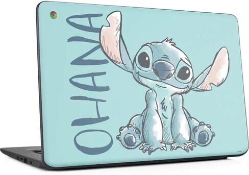 Skinit Decal Laptop Skin Compatible with Chromebook 14 G5 - Officially Licensed Disney Lilo and Stitch Close Design in Kuwait