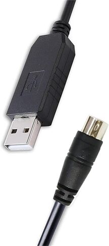 1pc PL2303 USB to 6-pin Mini Din RS232 Serial Communication Cable for XGB XBM XBC to PC Control Download Cable(3m) in Saudi Arabia