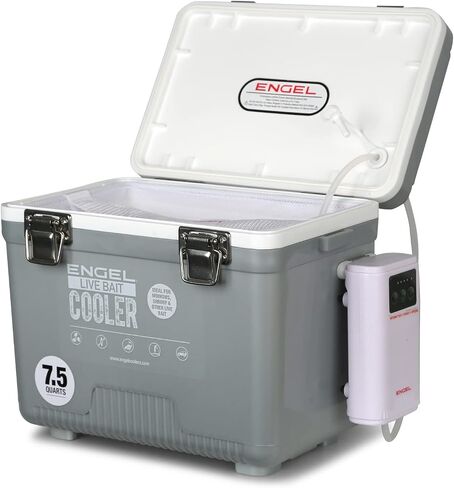 ENGEL Live Bait Cooler PRO for Fishing - Portable Minnow and Bait Bucket with Lithium-Ion Rechargeable Aerator in Saudi Arabia