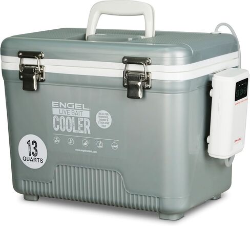 ENGEL Live Bait Cooler PRO for Fishing - Portable Minnow and Bait Bucket with Lithium-Ion Rechargeable Aerator in Saudi Arabia
