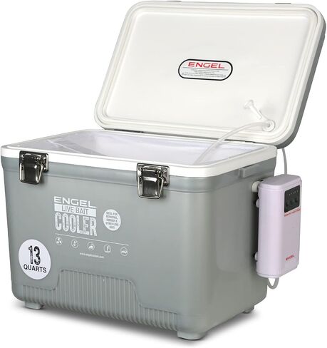 ENGEL Live Bait Cooler PRO for Fishing - Portable Minnow and Bait Bucket with Lithium-Ion Rechargeable Aerator in Saudi Arabia