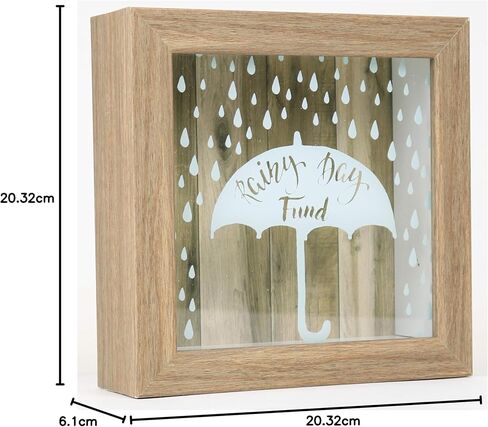 Lawrence Frames Rainy Day Fund Shadow Box, 8x8, Brown in Saudi Arabia