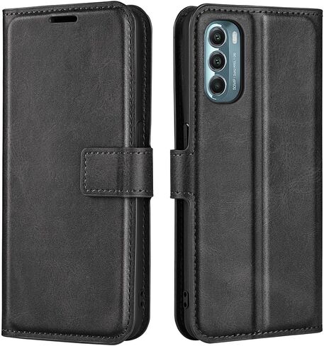 Moto G Stylus 5G (2022) Case Wallet Black, Leather Flip Case with Card Holder Kickstand Magnetic Closure Slim Phone Case Cover for Moto G Stylus 5G (2022) in Saudi Arabia