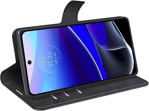 Moto G Stylus 5G (2022) Case Wallet Black, Leather Flip Case with Card Holder Kickstand Magnetic Closure Slim Phone Case Cover for Moto G Stylus 5G (2022) in Saudi Arabia