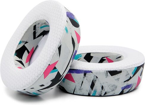 WC Earpad and Upgraded Silicone Headband Combo for Nova Pro Wireless Headphones | Cooling Gel Earpads & Matching Design Headband for Epic Gaming | 90's White in Saudi Arabia