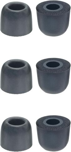 Klowcok Replacement Memory Foam Eartips for Axil GS Extreme 2.0, XCOR PRO Earbuds, Comfort Fit (3 Pairs, Assorted-S/M/L, Black) in Saudi Arabia