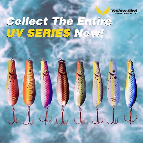 Doctor Spoon 4 Pack Premium Ultra Violet Fishing Spoons - Featuring Innovative Image and Ultra Violet Finish Technology - Great for Jigging, Trolling, Casting Both Fresh and Salt Water in Saudi Arabia