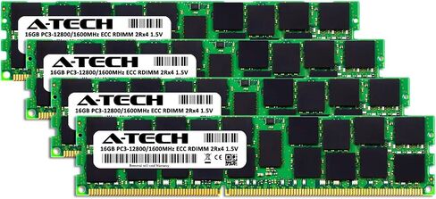 A-Tech 32GB (2x16GB) RAM for Dell PowerEdge R320, R420, R420XR, R520, R620, R720, R720XD, R820, R920 | DDR3 1600MHz ECC-RDIMM PC3-12800 2Rx4 1.5V ECC Registered DIMM Server Memory Upgrade Kit in Saudi Arabia