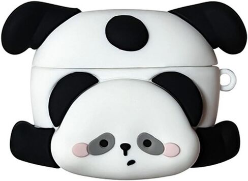 Case Compatible with Airpods Pro/Pro2, Cute Kawaii Panda Design Earbuds Cover, Kids Boys Girls Portable Accessories Soft Silicone Wireless Earphone Shockproof Protector for Gifts Black White in Kuwait