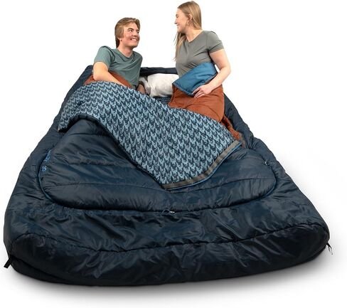 حقيبة نوم Kelty Tru.Comfort Doublewide 20 درجة - حقيبة نوم للتخييم الاصطناعية لشخصين للأزواج والتخييم العائلي in Saudi Arabia