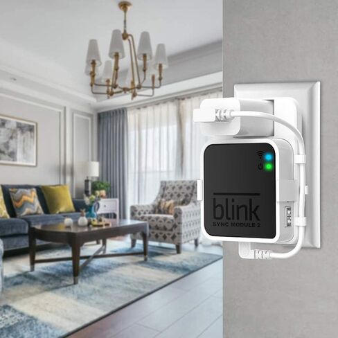 حامل الجدار المخرج لـ Blink Sync Module 2 ، حامل قوس Mount for Bink Ourdoor Indoor Camera Security مع عدم وجود فوضوي سهل التحرك (أبيض) in Saudi Arabia