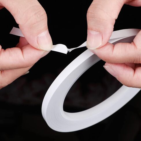 8 بكرات شريط لاصق مزدوج الجوانب لكتب القصاصات، الصور، بطاقات الدعوة، الورق، لوازم القرطاسية المدرسية المكتبية (16.4 ياردة، 6، 8، 10، 15، 20 مم عرض) in Kuwait