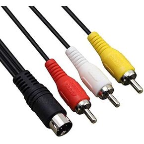 -6FT 3 RCA Audio Video AV Connection Adapter for Sega Genesis 2 and 3 Cord Cable