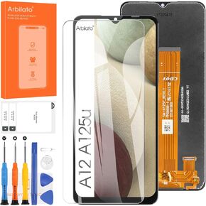 Screen for Samsung Galaxy A12 Screen Replacement for Samsung A125 LCD Screen SM-A125F,SM-A125M,SM-A125U Touch Display Digitizer Assembly Repair Parts(Black No Frame