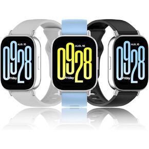 Bands for Redmi Watch 5 Active/Redmi Watch 5 Lite Straps for Women Men, [3 Pack ] Soft Silicone Smartwatch Belt Strap Replacement Wristbands Compatible with Xiaomi 5Lite/5Active Strap