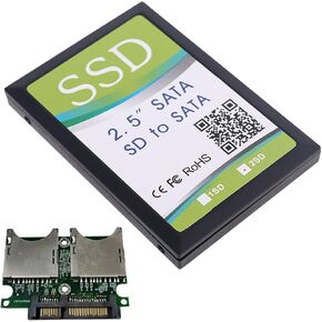 2 Port SDHC لـ MMC لـ RAID إلى محول محول SATA مع العلبة للحصول على أي بطاقة سعة سهلة