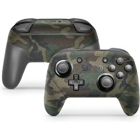 ZOOMHITSKINS Glitter Switch Pro Controller Skin, Compatible for Switch Controller Skin, Green Army War Camouflage Kaki Dark Brown, 3M Vinyl Cover, Durable & Fit, Easy to Install, Made in The USA