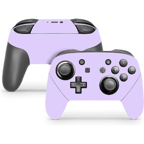 ZOOMHITSKINS Glitter Switch Pro Controller Skin, Compatible for Switch Controller Skin, Pastel Purple Violet Lilac One Color Plain, 3M Vinyl Cover, Durable & Fit, Easy to Install, Made in The USA