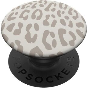 Leopard print cream cheetah design for women boys girl white PopSockets Adhesive PopGrip