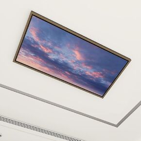 6 Pack Fluorescent Light Covers for Ceiling Lights Sunset city Santos highlighting boardwalk beach Decorative Magnetic Fluorescent Light Filters for Classroom Office Home 4x2 ft