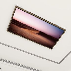 4 Pack Fluorescent Light Covers for Ceiling Lights Sunset sky sea horizon blue golden orange colors Decorative Magnetic Fluorescent Light Filters for Classroom Office Home 4x2 ft
