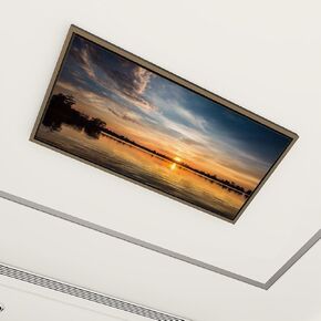4 Pack Fluorescent Light Covers for Ceiling Lights Pastel Sunset Sky Palm Beach Florida Shoreline Decorative Magnetic Fluorescent Light Filters for Classroom Office Home 4x2 ft