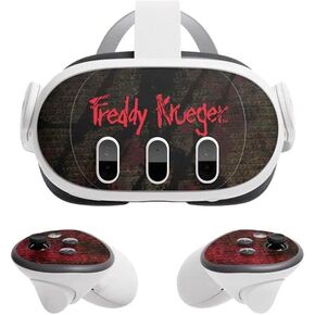 Skinit Decal Gaming Skin Compatible with Meta Quest 3 - Officially Licensed Nightmare on Elm Street Freddy Krueger Scratch Design