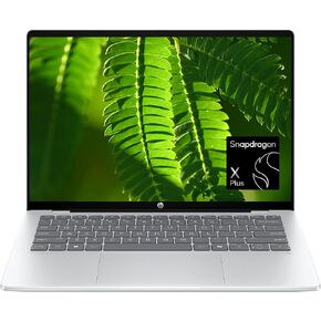 HP OmniBook 5 14 inch Next Gen AI PC, OLED Display, Snapdragon X Plus X1P-42-100, 16 GB RAM, 1 TB SSD, Qualcomm Adreno GPU, Windows 11 Home, Copilot+ PC, Glacier Silver, 14-he0099nr