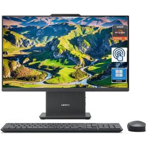 Lenovo IdeaCentre 24" Business All-in-One, FHD 100Hz,Anti-Glare, Touchscreen, AMD Ryzen 5 7535HS, 64GB DDR5, 2TB SSD, Wireless KB & Mouse, RJ-45, Wi-Fi 6, Webcam, W11 Pro, Grey
