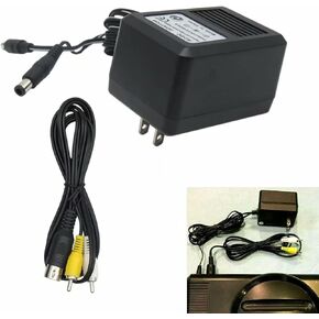 USonline911 Premium Audio Video RCA AV Cable Adapter Cord + AC Power Supply to External TV Screen Monitor for SEGA Genesis 1 (Model: 1601)