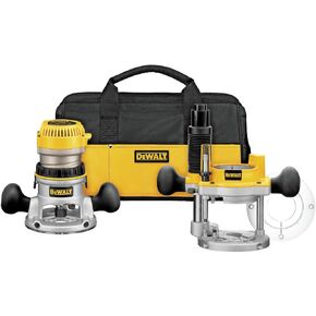 DEWALT DW618PKBR 2-1/4 HP EVS evs ثابت/غطس مجموعة التحرير والسرد مع علبة ناعمة (متجددة)