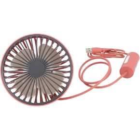 Car Fan, USB Charging 360 Degree Rotation Strong Wind Air Vent Clamp/Holder Fan 3 Speed Plug and Play for Cars Tables Home Office (White)