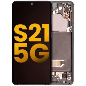 OEM Original for Samsung Galaxy S21 5G 6.2'' inchesLCD Display Touch Screen Digitizer Replacement+Fingerprint Recognition Cosmic Black +Frame : SM-S991B,SM-S991U,SM-S991U1
