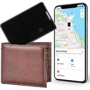 Wallet Finder Card, Wireless Rechargeable Thin Bluetooth Tracker, Item Finder Item Locator for Purse and Luggage, Compatible with Apple Find My App