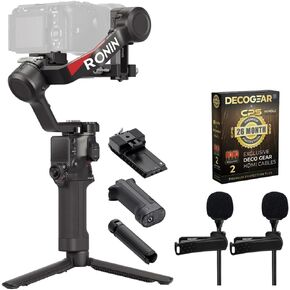 DJI CP.RN.00000343.01 RS 4 3-Axis Gimbal Stabilizer with Enhanced Vertical Shooting Bundle with 2X Clip-On Mini Lapel Mic and Deco Gear CPS Exclusive 26 Month Protection Pack (BEACH-CPS-261000)