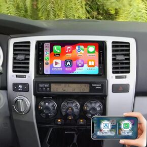 Car Stereo for Toyota 4Runner 2003-2009 Tundra 2003-2006 Sequoia 2003-2007, 7" IPS Touch Screen Car Stereo with Carplay & Android Auto, GPS, Bluetooth,Backup Camera-2+32G