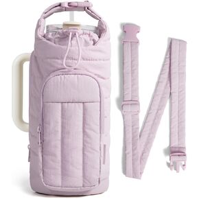 BAGSMART Water Bottle Holder Bag with Strap, 40/32 oz Gym Accessories with Phone Pocket, Sling Bag Purses for Women