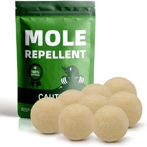 Mole Repellent Outdoor, Gopher Repellent, Vole Repellant, Moles Deterrent for Lawn, Mole Control, Groundhog Repellents, Keep Mole and Vole Out of Your Yard-8P