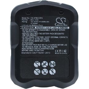 14.4V High-Performance Replacement Battery for WH 14DAF2 WH 14DM WR 14DH DS 14DVF DS 14DVF2 WH 14DMB DS 14DVA WH 14DML DV 14DL with BCL1415 BCL 1430 BCL 1415 327729 327728/4000mAh