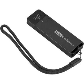 JMT M.2 2242 2230 SSD Enclosure M.2 PCIe NVME to USB3.1 Type-A Gen 2 Hard Disk External Enclosure for NVMe SSD (Grey)