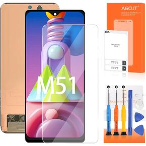 INCELL for Samsung Galaxy M51 Screen Replacement for Samsung M51 Display for Galaxy M51 LCD SM-M515F, SM-M515F/DSN LCD Digitizer Touch Screen Assembly Repair Parts Black No Frame