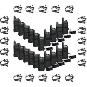 RETEVIS RT22 Walkie Talkies (20 حزمة) مع مجموعة أذن Talkie Talkie القابلة للتعديل (20 حزمة) ، قابلة للشحن ثنائية المدى ، راديو طويل ، راديو صغير ، فوكس محمولة ، محمولة.