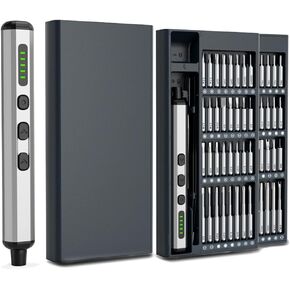 Ymiko 68 in 1 Mini Electric, Precision Maintenance Tools with Vanadium Steel Material, LED Light, Type C Charging, Magnetic Storage Design, for Mobile Phones, Computers, and More