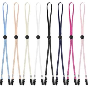 8pcs Hat Clips for Wind,Adjustable Hat Strap,Removable Thin Chin Straps for Hats Clips Reusable, for Outdoor Hats, Golf, Fishing, Boating, Multicolor