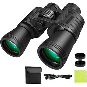 20x50 Binoculars for Adults,Compact Binocular High Power Easy Focus with Low Light Vision,Waterproof Binoculars for Bird Watching,Performances,Hunting,Sports Games,Travel with Carrying Bag