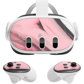 Skinit Decal Gaming Skin Compatible with Meta Quest 3 - Officially Licensed Pink Marble Ink Design
