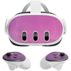 Skinit Decal Gaming Skin Compatible with Meta Quest 3 - Officially Licensed Purple Space Marble Design